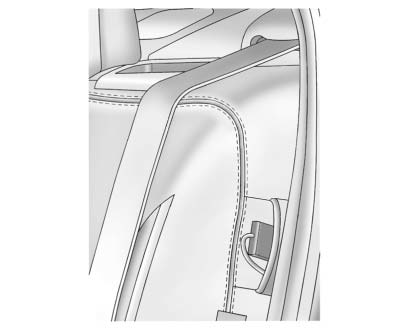 On vehicles with the sewn-in comfort guide, there is one guide for each outboard passenger position in the rear seat.