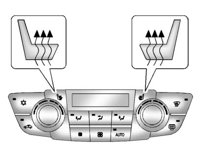 The buttons are on the climate control panel. To operate, the ignition must be on.