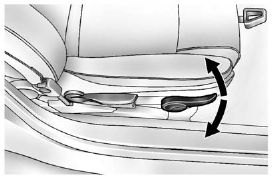 If available, move the lever up or down to raise or lower the front of the seat