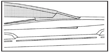 1. Lift the wiper blade assembly up and out of