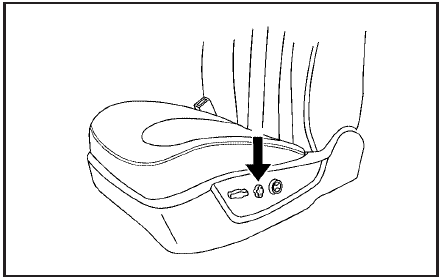 To raise or recline the seatback, tilt the top of the