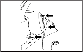 5. Remove the three hex nuts holding the taillamp