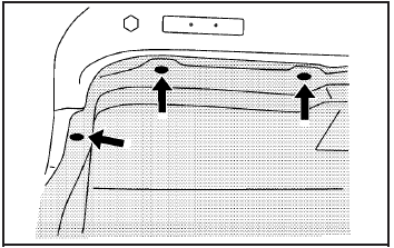 2. Remove the three fasteners from the trunk trim.