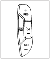 The cruise control buttons