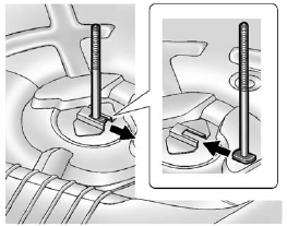 2. Slide the shorter bolt to remove