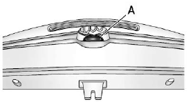 To open the trunk, press the touchpad (A) under the vehicle emblem.