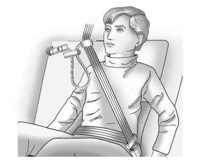 7. Buckle, position, and release the safety belt as described previously in this section. Make sure that the shoulder belt crosses the shoulder.