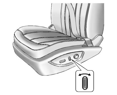 To adjust a power seatback, if equipped: