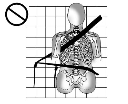 A: The belt is buckled in the wrong buckle.