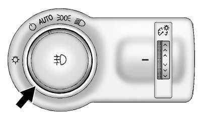 The exterior lamp control is located on the instrument panel on the outboard side of the steering wheel.