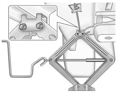 Place the jack notch, as shown.