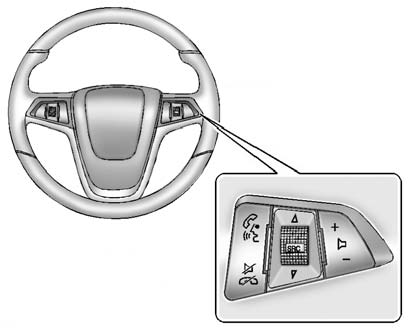 Some audio controls can be adjusted at the steering wheel.