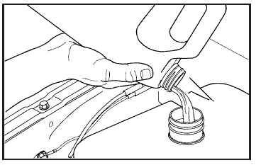 4. Then fill the coolant recovery tank to the