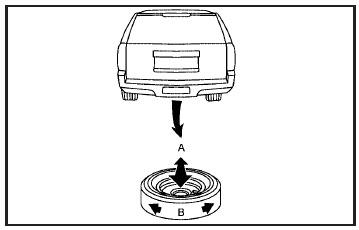 6. Make sure the tire is stored securely. Push,