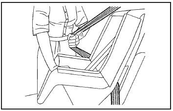 4. Pull the rest of the shoulder belt all the way out of