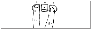 1. From inside the vehicle, press the two outside