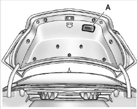 To close the trunk, use the pull cup (A) as an aid.