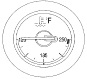 This gauge shows the engine coolant temperature.