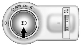 For vehicles with front fog lamps, the button is located on the outboard side