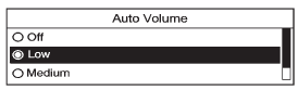 1. Turn the TUNE/MENU knob to highlight the setting.