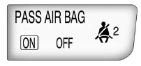 When the vehicle is started, the passenger airbag status indicator will light