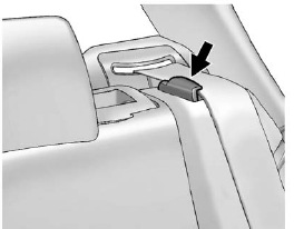 Rear Seat with Safety Belt Retainer Clip Shown